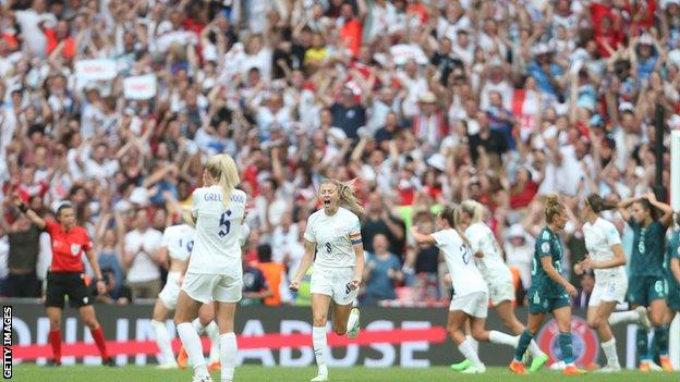 England celebrate winning the Euros