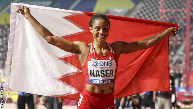 Naser ran the third-fastest time in history to claim the world 400m title in 2019