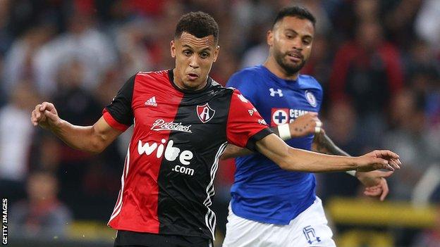 Former Manchester United midfielder Ravel Morrison playing for Mexican side Atlas