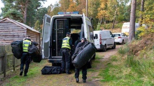 Police at Birkenhall Wood