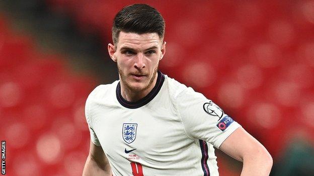 Declan Rice on England duty