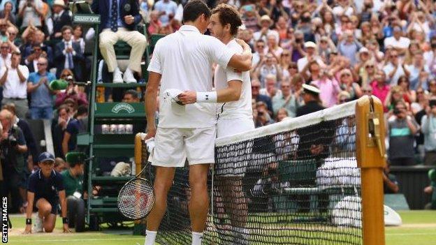 Milos Raonic and Andy Murray