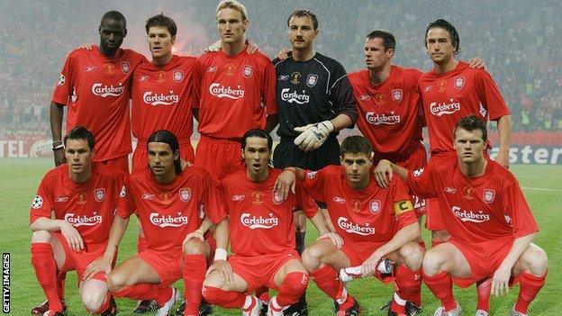 Liverpool's 2005 Champions League final winning side