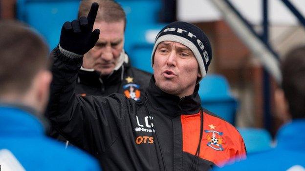 Lee Clark takes Kilmarnock training