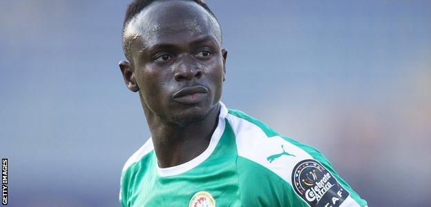 Sadio Mane in action for Senegal