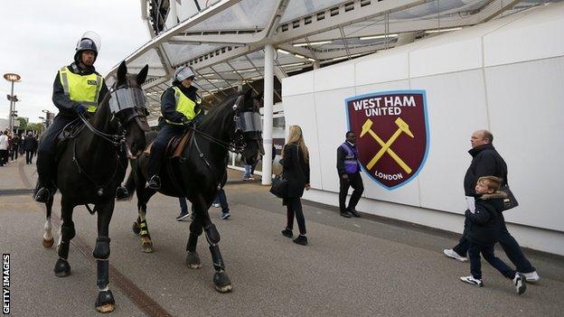 Police presence at the London Stadium