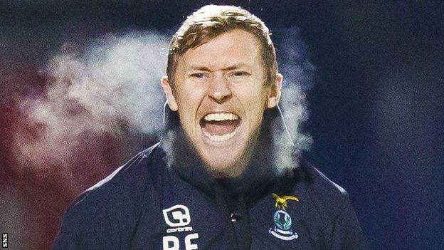 Inverness Caledonian Thistle manager Richie Foran fumes on the sidelines