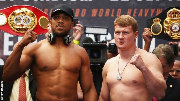 Anthony Joshua and Alexander Povetkin