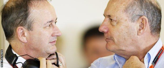 Jonathan Neale and Ron Dennis of McLaren