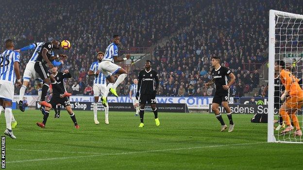 Christopher Schindler heads Huddersfield's winner