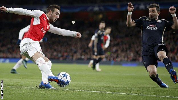 Arsenal midfielder Santi Cazorla