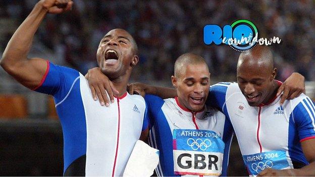 GB win men's relay gold in Athens