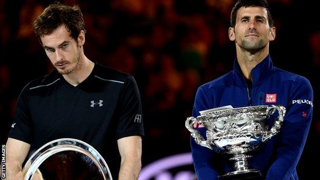 Andy Murray and Novak Djokovic