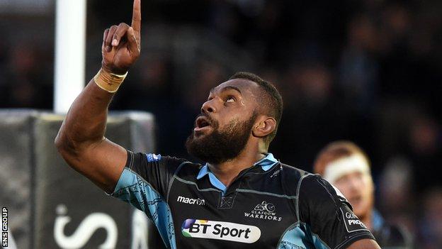 Leone Nakarawa ran in three of Glasgow's tries