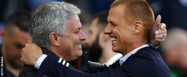 Jose Mourinho and Steve Sidwell