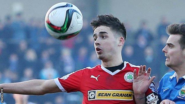 Cliftonville striker Jay Donnelly will celebrate his 21st birthday on 10 April