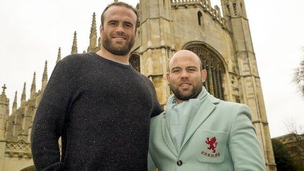 Jamie Roberts & Cambridge University captain Don Stevens