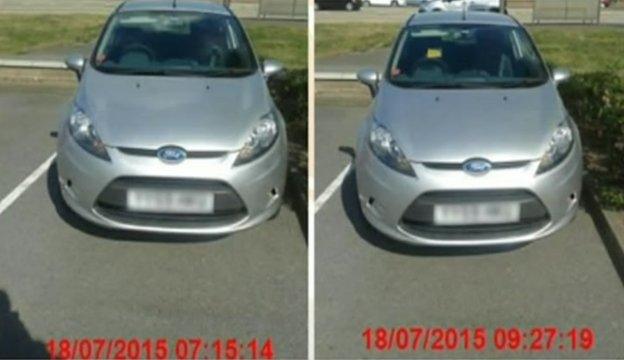 Simone Riley-Young's car parked at Tritton Retail Park