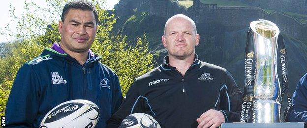 Connacht coach Pat Lam and Glasgow counterpart Gregor Townsend