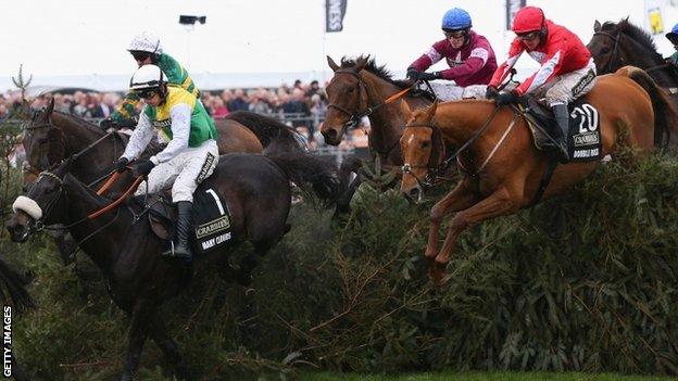 Many Clouds jumps The Chair