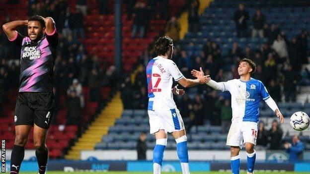 Ben Brereton's first goal on 35 minutes at Ewood Park was a personal nightmare for Posh defender Nathan Thompson