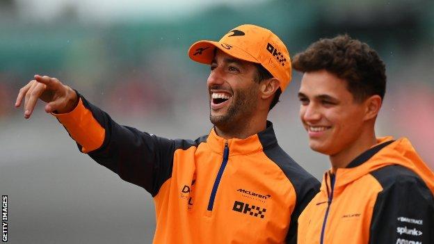 McLaren's Daniel Ricciardo and Lando Norris