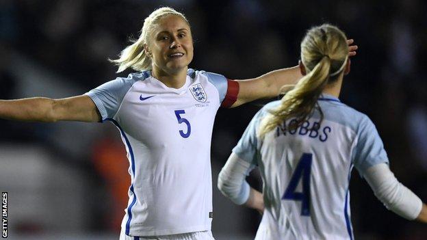 Steph Houghton celebrates