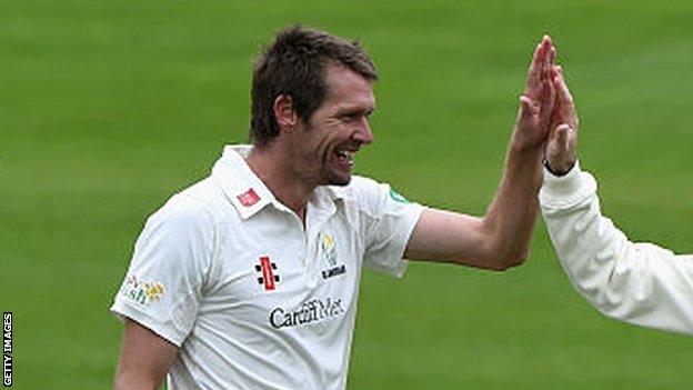 Michael Hogan's figures of 4-44 were his best in first-class cricket for Glamorgan this summer