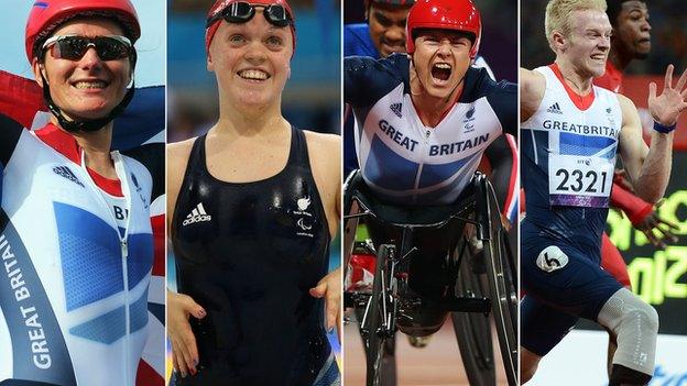 Sarah Storey, Ellie Simmonds, David Weir & Jonnie Peacock