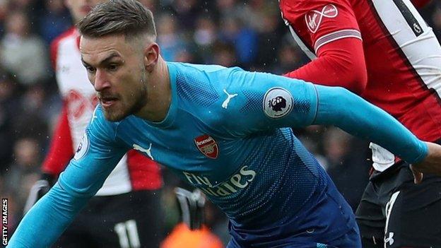 Arsenal midfielder Aaron Ramsey