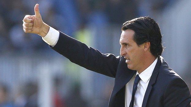 Paris St-Germain coach Unai Emery