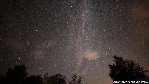 The Perseid meteor shower taken by Allan Trow from Dark Sky Wales