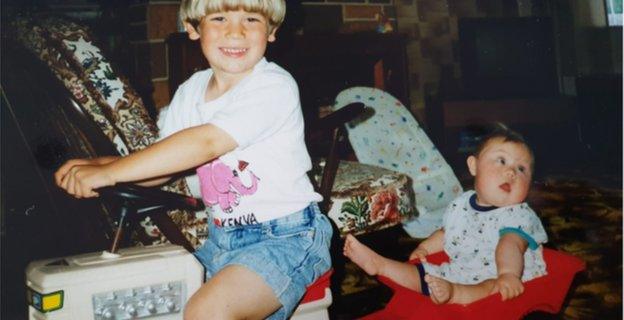 Craig with his brother Oliver when they were children