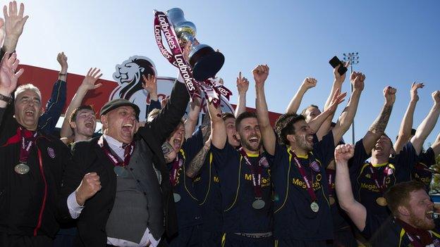 Arbroath lift League 2 trophy