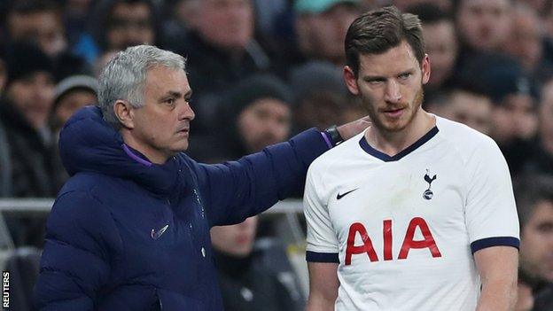 Jose Mourinho and Jan Vertonghen