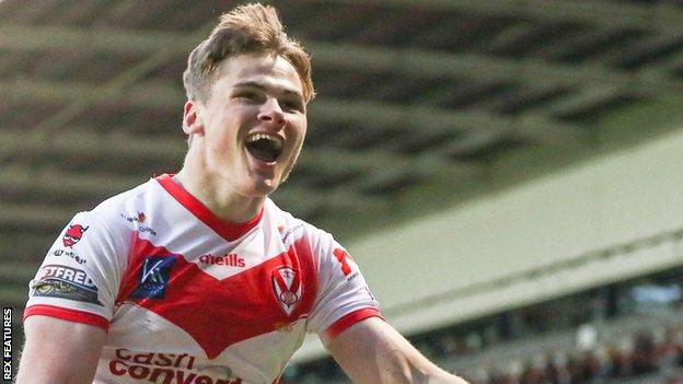 Jack Welsby's hat-trick for St Helens against Hull FC was the first of his career