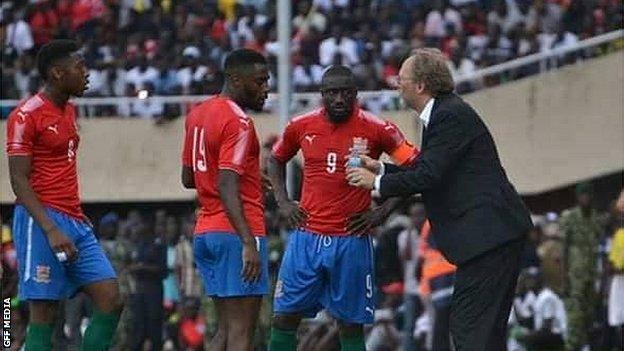 The Gambia coach Tom Saintfiet