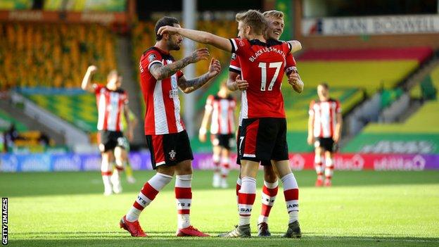 Southampton players celebrate