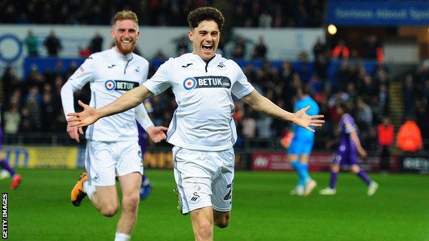 Swansea City winger Daniel James