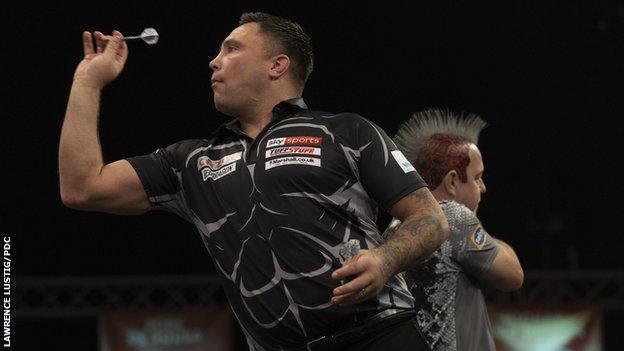 Gerwyn Price stamped his authority on Peter Wright from the start with with a 140 checkout