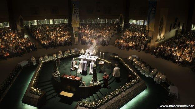 Novena Mass in Knock basilica in 2014