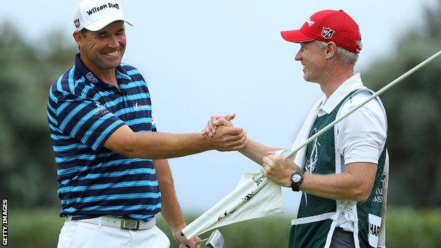 Padraig Harrington (left)