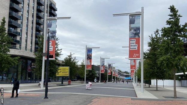 An empty Olympic Way