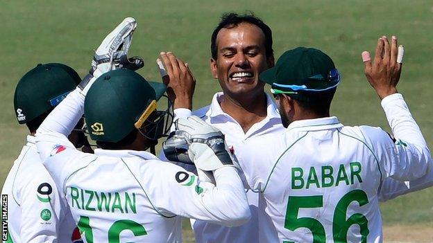 Nauman Ali celebrates