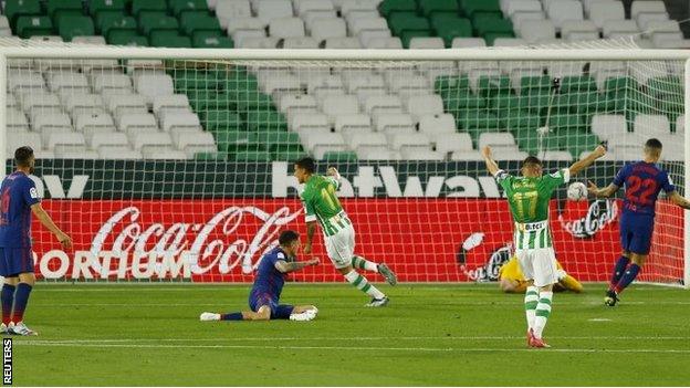 Real Betis celebrate equaliser