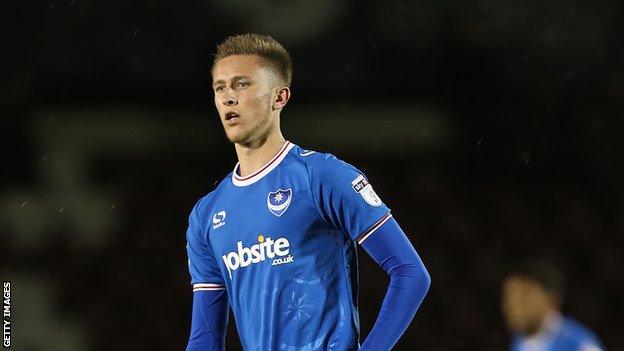 Adam May in action for Portsmouth