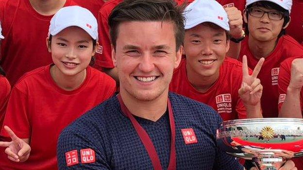 Gordon Reid after winning the Japan Open