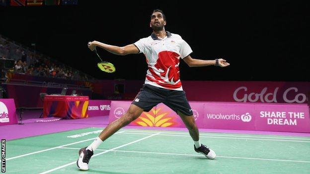 Rajiv Ouseph competing at the 2018 Commonwealth Games