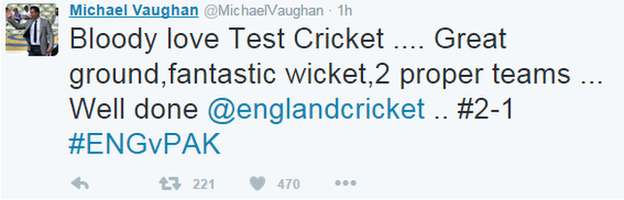 Michael Vaughan tweet