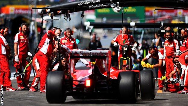 Sebastian Vettel in action during the Belgian Grand prix